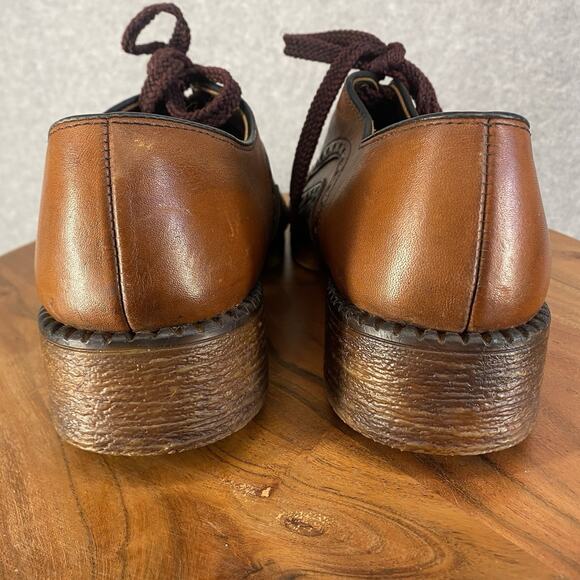 👞 Vintage 70s Two-Tone Brogue Oxfords Men’s 10 – Mod Rockabilly Style 🤎 - Picture 8 of 14